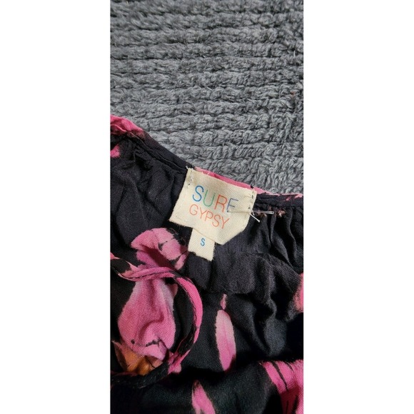 Surf Gypsy Tie Dye PlaysuitDress Off Shoulder Hippie Boho Whimsigoth Beach Sz S - Picture 10 of 13